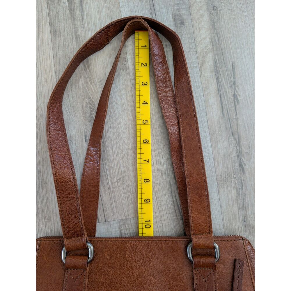 Spikes & Sparrow Leather Shoulder Bag Brown Cognac (B8) - Picture 10 of 12